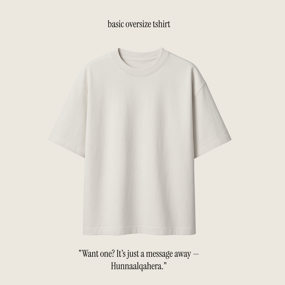 OVER SIZE Cotton T-Shirt - OFFWHITE