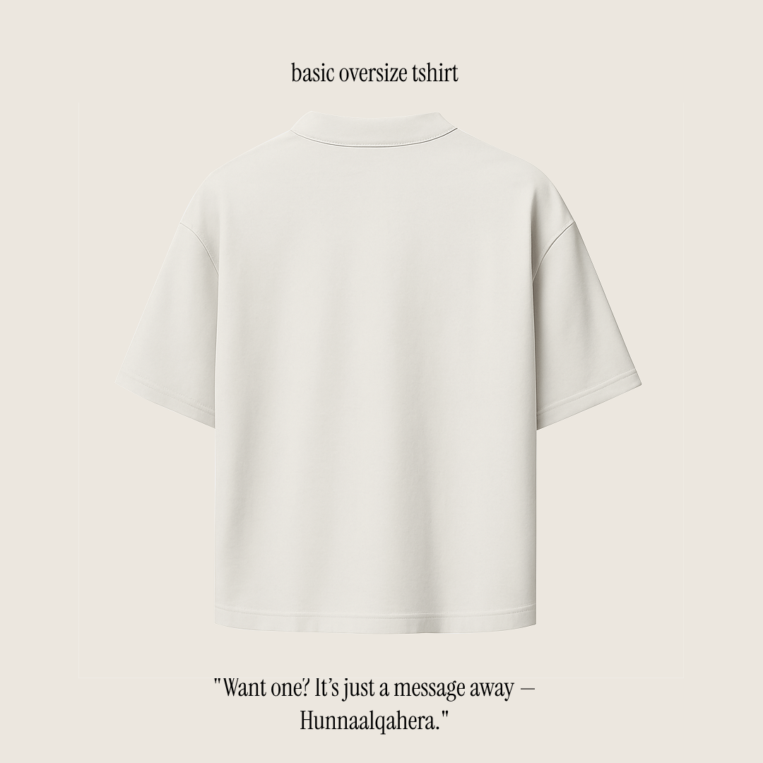 OVER SIZE Cotton T-Shirt - OFFWHITE